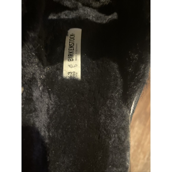 Birkenstock Arizona Shearling Suede Leather Black US M 10 W 11.5 EU 43 Unisex - Picture 12 of 12
